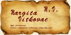 Margita Vitkovac vizit kartica